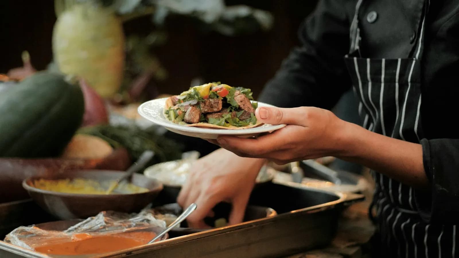 Gourmetmiddag med privat kokk på øya